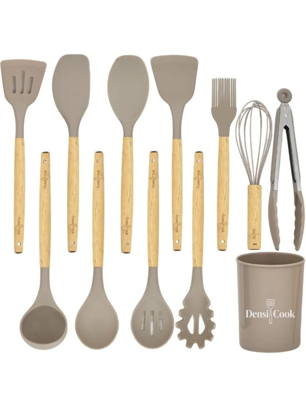 12-Piece Silicone Cooking Utensils Set - Heat Resistant, BPA Free, Dishwasher